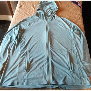 ATHLETA 2X Long Sleeve jacket relaxed zip up athletic sporty hood Lightweight